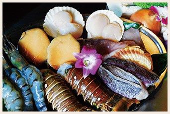鉄板焼きフルコースディナー写真